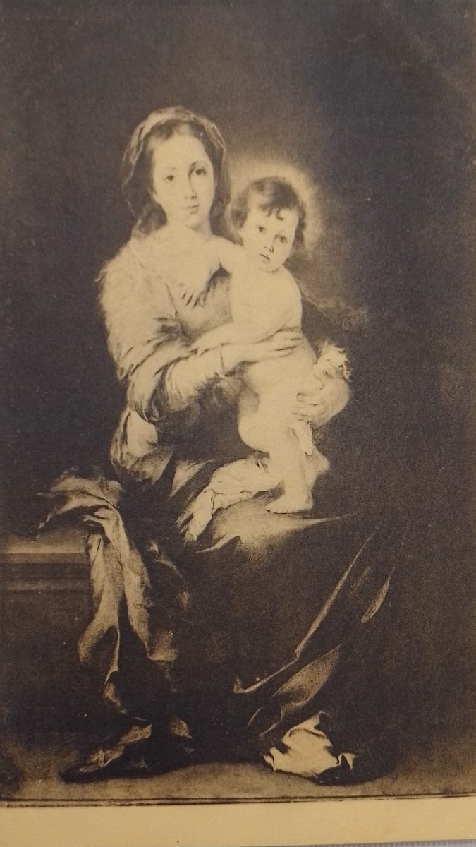 Pintura de la Virgen con el niño