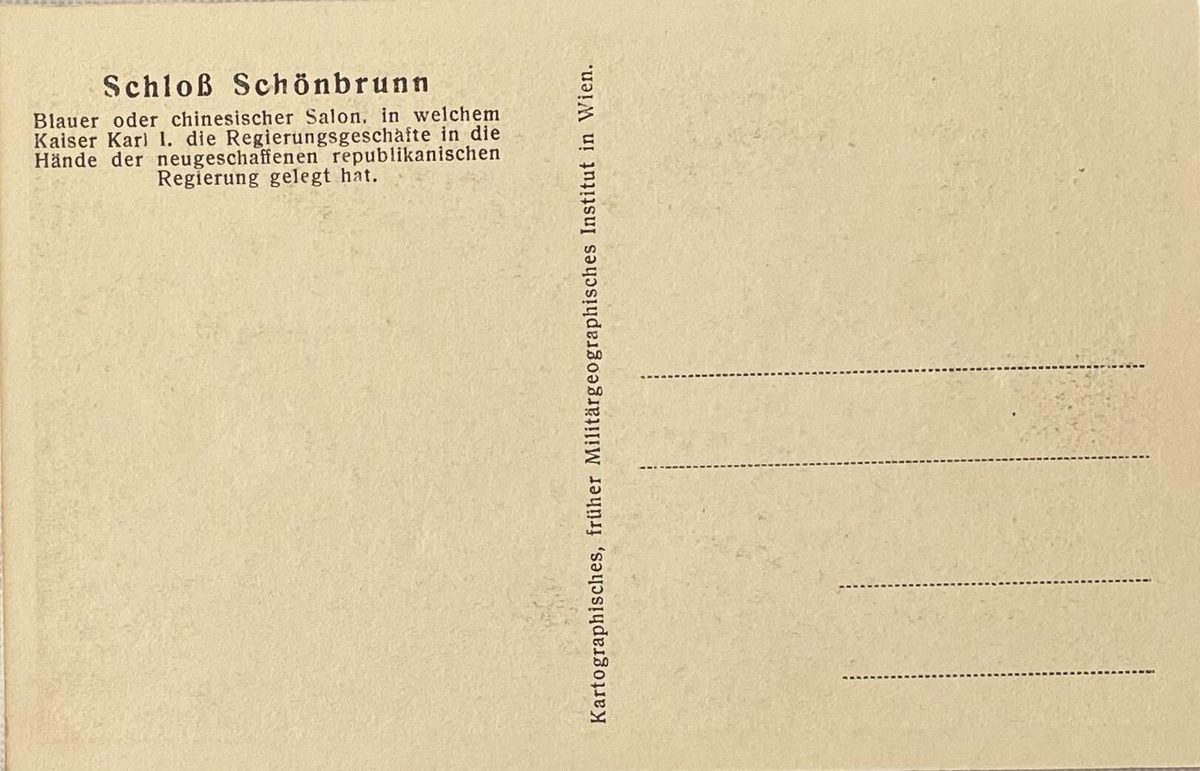 Schloss Schönbrunn: Salón Azul — back