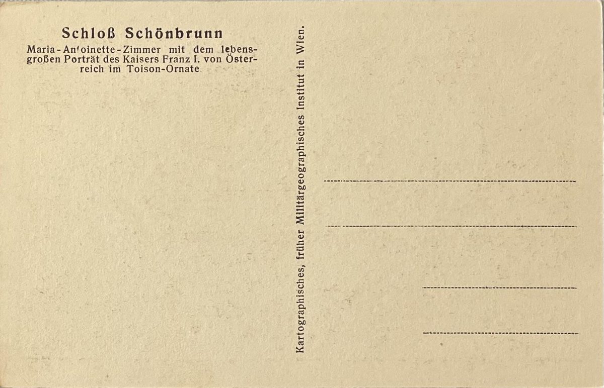 Schloss Schönbrunn: Cuarto de María Antonieta — back