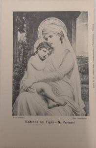 Pintura "Madonna col figlio" de N. Parisani