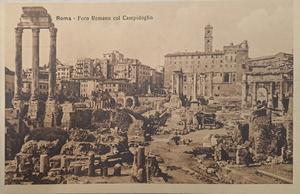 Fotografía del Foro Romano con el Capitolio en el fondo