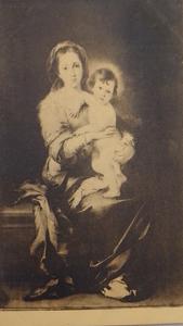 Pintura de la Virgen con el niño