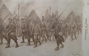 Ilustración de prisioneros de guerra