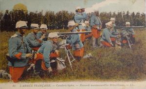 Pintura de la caballeria ligera del ejército francés