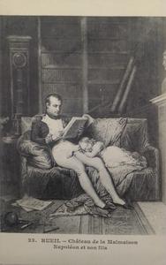 Napoleon y su hijo en el palacio de Malmaison