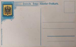 Pintura de soldado alemán sobre su caballo — back