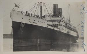 Fotografía de un barco de vapor en Veracruz