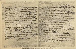 Lettre de Josephine,divorce