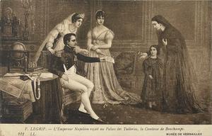 L'Empereur Napoléon reçoit au Palais des Tuileries, la Comtesse de Bonchamps