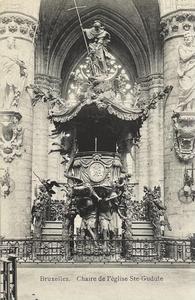 Bruxelles. Chaire de l´eglise Ste-Gudule