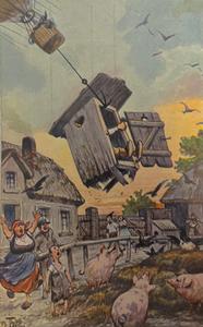 Pintura de cerdos en óleo