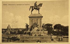 monumento a Garibaldi en el monte janiculo