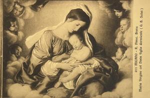 Virgen María con el hijo divino dormido