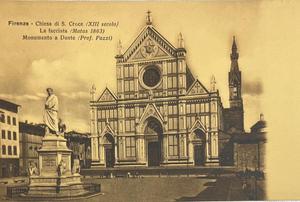 Monumento de Dante junto a iglesia de San Croce